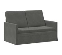 vidaXL Divano a 2 posti, 130 x 81 x 82 cm, in velluto a coste, colore: grigio scuro