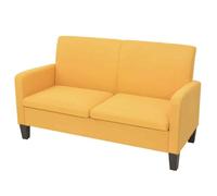 vidaXL Divano a 2 Posti 135x65x76 cm Giallo