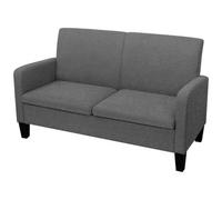 VIDAXL - Divano A 2 Posti 135x65x76 Cm Grigio Scuro