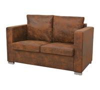 VIDAXL - Divano A 2 Posti 137x73x82 Cm In Pelle Scamosciata Artificiale