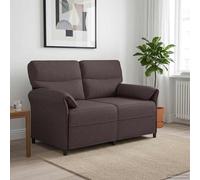 vidaXL Divano a 2 Posti 2 posto Marrone Scuro 138 x 83 x 95 cm Tessuto