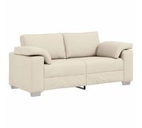 vidaXL Divano a 2 Posti Beige 180 cm Tessuto misto lino