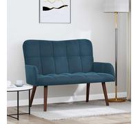 vidaXL Divano a 2 Posti Blu 115 x 61 x 87 cm Velluto