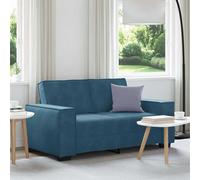 vidaXL Divano a 2 posti in velluto Blu 120 cm