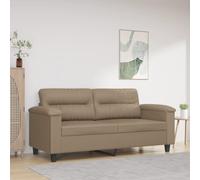 vidaXL Tweezitsbank 140 cm kunstleer cappuccinokleurig