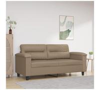 VIDAXL - Divano A 2 Posti Cappuccino 140 Cm In Similpelle