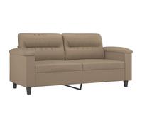 VIDAXL - Divano A 2 Posti Cappuccino 140 Cm In Similpelle