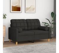 vidaXL Divano a 2 Posti con Cuscini Tortora 120 cm in Tessuto