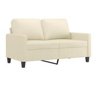 AX Divano 138x77x80cm 2posti Similpelle Cuscini Crema Lusso Schienale New 359133