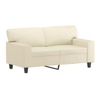 vidaXL Divano a 2 posti in similpelle Crema 120 cm