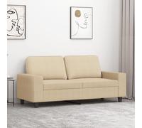 vidaXL Divano a 2 Posti Crema 140 cm in Tessuto