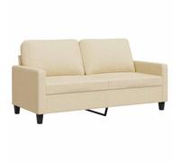 vidaXL Divano a 2 Posti Crema 140 cm in Tessuto