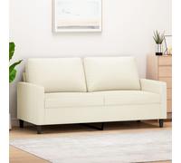 vidaXL Divano a 2 Posti crema 140 cm in Velluto