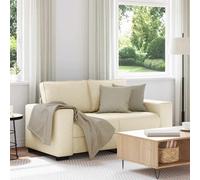 vidaXL Divano a 2 Posti Crema 160x77x82 cm in Tessuto