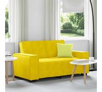 vidaXL Divano a 2 Posti giallo 120 cm in Velluto
