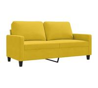 vidaXL Divano a 2 Posti Giallo 140 cm in Velluto