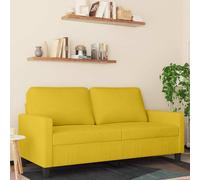 vidaXL Divano a 2 Posti Giallo 140 cm in Velluto