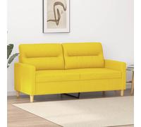 vidaXL Divano a 2 Posti Giallo Chiaro 140 cm in Tessuto