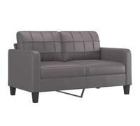 vidaXL Divano a 2 Posti Grigio 140 cm in Similpelle