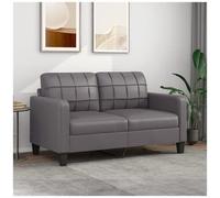 vidaXL Divano a 2 Posti Grigio 140 cm in Similpelle
