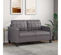 vidaXL Divano a 2 Posti Grigio 140 cm in Similpelle