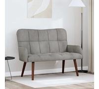 vidaXL Divano a due posti, grigio chiaro, 115 x 61 x 87 cm, in velluto, elegante divano per soggiorno, loveseat moderno in velluto, letto spaziosi per ragazzi