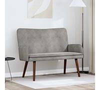vidaXL Divano a due posti grigio chiaro 115 x 61 x 87 cm Velluto, Soggiorno, Divano in Velluto Moderno, Poltrone eleganti, Elegante Lounge, Loveseat Comodo, Comfort Compatto