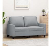 vidaXL Divano a 2 Posti Grigio Chiaro 120 cm in Tessuto