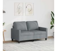 vidaXL Divano a 2 Posti Grigio Chiaro 120 cm in Tessuto