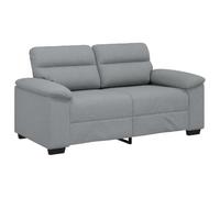 vidaXL Divano a 2 posti, rivestimento in tessuto grigio chiaro, struttura in legno e metallo, 160 x 81 x 84 cm, salotto moderno per soggiorno/ufficio