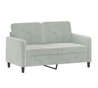 vidaXL Divano a 2 Posti Grigio Chiaro 120 cm in Velluto