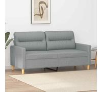 vidaXL Divano a 2 Posti Grigio Chiaro 140 cm in Tessuto