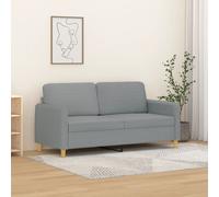 vidaXL Divano a 2 Posti Grigio Chiaro 140 cm in Tessuto