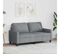 vidaXL Divano a 2 Posti Grigio Chiaro 140 cm in Tessuto
