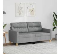 vidaXL Divano a 2 Posti Grigio Chiaro 140 cm in Tessuto