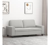 vidaXL Divano a 2 Posti Grigio Chiaro 140 cm in Tessuto Microfibra