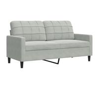 vidaXL Divano a 2 Posti Grigio Chiaro 140 cm in Velluto, Divano, Divano Imbottito, Divano a Due posti, divani, Divano da Salotto, Divano in Velluto