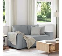 vidaxl - Divano a 2 posti in grigio chiaro - Divano in tessuto poliestere con braccioli larghi - Soggiorno/Ufficio