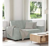 vidaXL Divano a 2 Posti Grigio Chiaro 120 cm in Velluto, Divano, Divano a 2 posti, Divano in Velluto, Divano, Divano a Due posti