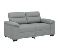 vidaXL Divano a 2 posti, rivestimento in tessuto grigio chiaro, struttura in legno e metallo, 160 x 81 x 84 cm, salotto moderno per soggiorno/ufficio