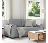 vidaXL Divano a 2 posti, grigio chiaro, per soggiorno/ufficio, 180 cm, in tessuto, con struttura in legno e metallo