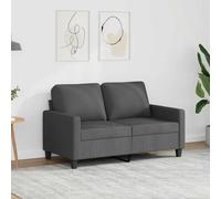 vidaXL Divano a 2 Posti Grigio Scuro 120 cm in Tessuto