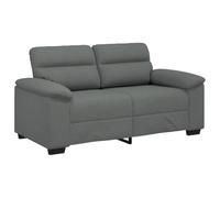 vidaXL Divano a 2 posti in tessuto grigio scuro con struttura resistente, moderno divano per soggiorno/ufficio (160 x 81 x 84 cm)