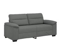 vidaXL Divano a 2 Posti Grigio Scuro 140 cm in Tessuto