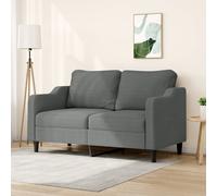 vidaXL Divano a 2 Posti Grigio Scuro 140 cm in Tessuto