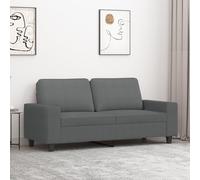 vidaXL Divano a 2 Posti Grigio Scuro 140 cm in Tessuto