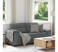 vidaXL Divano a 2 Posti Grigio scuro 140 cm in tessuto