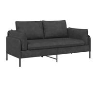 vidaXL Divano a 2 posti, in ecopelle, 188 x 81 x 89 cm, colore: Nero