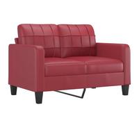 vidaXL Divano a 2 Posti Rosso Vino 120 cm in Similpelle, Divano, Divano Imbottito, Divano a Due posti, divani, Divano da Salotto, Divano in Similpelle