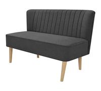 Divano in stoffa 117x55,5x77 cm grigio scuro
